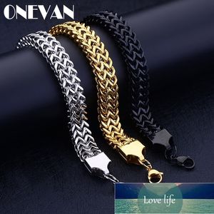 Trendy Mens estilo titânio pulseira de aço para homens 6mm 12mm cuba preto ouro prata pulseiras jóias dia dos namorados dia de fábrica de jóias