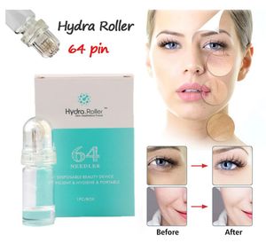 Ago Hydra portatile 64 pin Aqua Micro Channel Mesoterapia Gold Microneedle Fine Touch System timbro derma Cura della pelle