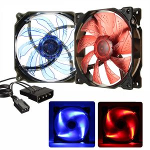 120mm 3Pin 4Pin 19dB Silent Computer Cooling Fans Cooler 12V - Wine Red