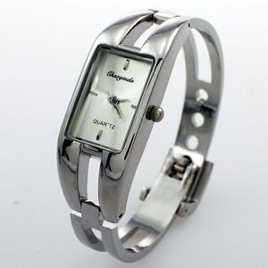 Relógios de pulso Bangele Relógios Mulheres Aço Inoxidável Dial Bangle Cuff Quartz Watch Pulseira Relógio de Pulso Montre Femme Relogio191J