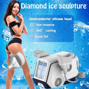 5 maniglie 360 Crioterapia grasso congelamento macchina dimagrante diamante scultura di ghiaccio raffredda scolpire Cellulite Riduzione Cryolipolysis body contouring macchine