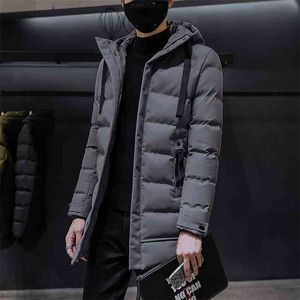 暖かい冬のメンズジャケットコートフード付き厚手の綿のパーカーコート男性のファッション服カジュアルジッパー服210916
