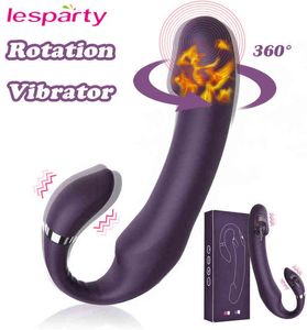 NXY Vibrators Strapon Dildo Vibrator for Women Double Penetration Vibrator Strapless Strapon for Lesbian Rotation Vibrator Sex Toys for Couple 0104