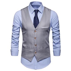 Men's Vests Smart Casual Tops Men Formal Suit Sleeveless Vest Slim Wedding Party Business Wear 2021