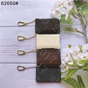 YQ Mini Short Wallet Purse Fashion Plånböcker för Lady High Quality Nyckelring Läderkort Holder Coin Purse Women Classic Zipper Pock294b