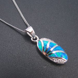 Wholesale opal shell necklace for sale - Group buy 100 Real Silver Jewelry Blue Fire Opal Sea Shell Pendant Necklace Women Jewelry For Aniversary Party Engagment Gift