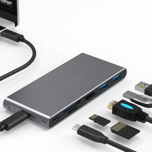 محطات SATA SSD Case Multi USB 3.1 HUB HD محول إلى منفذ الفاصل USB-C 3.0 نوع C محطات الإرساء المحمول