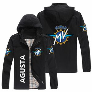 Sudaderas con capucha para hombre Sudaderas Sudadera con capucha de primavera y otoño MV Agusta Logo Fashion Novel Tendent Casual All Match Zipper