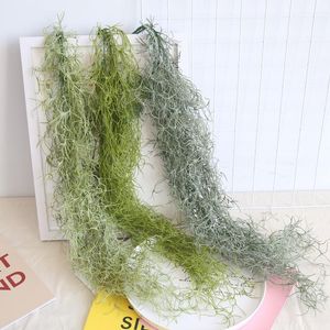 2021 91cm Air Plant Grass Leaf Hanging Wall Greenery For Garden Plastic Artificial Vine 3pcs/lot  Hanging vines succulents