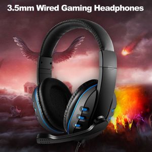 3,5 mm Wired Gaming Headphones Over Ear Headset med mikrofon för dator PC Tablet Laptop Smart Phone