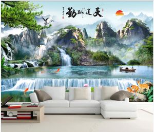 Foto personalizzata Sfondi per pareti 3D murali Bellissimo paesaggio montagna lakeside pittura decorativa pittura salotto sfondo