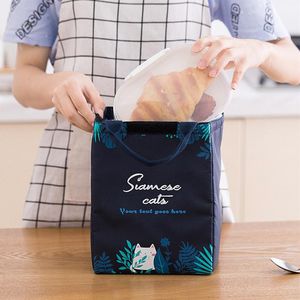 Storage Bags Animal Portable Breakfast Picnic Zipper Container Tote Cartoon Pack Lunch Print Box Bag Cute Oxford Carry Bento Thermal Cloth