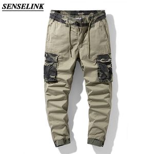 Summer Khaki Camouflage Print Men Cargo Pants Casual Loose Outdoor Tactical Army Pants Multi-Pocket Big Size Men Pants 29-38 211112