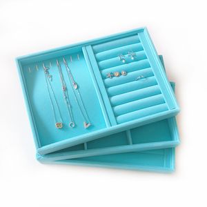 Wholesale portable jewelry displays resale online - s Fashion Portable Velvet Jewelry Ring Jewelry Display Organizer Box Tray Holder Earring Jewelry Storage