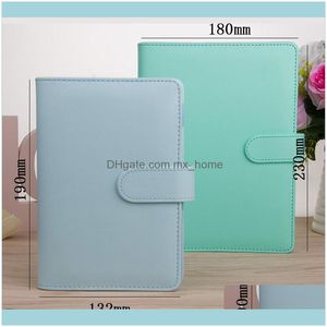 Notes Supplies Office School Business & Industrialaron Color A6 Notepads Binder Pu Clip-On Leather Loose Leaf Notebooks Er Notebook. Journal
