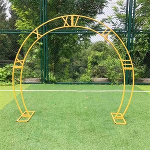 Party Decoration Wedding Props Iron Metal Circular Number Background Frame Accessories Double Arch