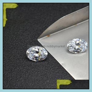 Loose Diamonds Jewelry Oval Shape Clear Cubic Zirconia Stone Factory Direct Top Quality Brilliant Hine Cut Synthetic For Cz Setting Drop Del