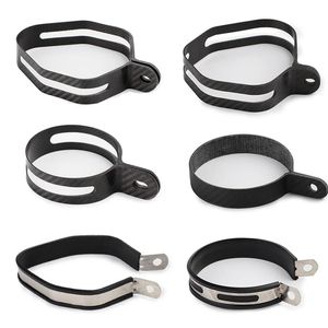 Motorcycle Exhaust System Universal Carbon Fiber Holder Clamp Fixed Ring Support Bracket For Pipe Muffler Sc Escape Moto