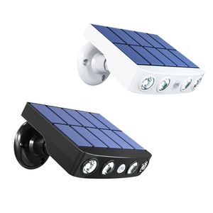 Luzes solares Sensor de movimento ao ar livre Lampo de jardim à prova d'água Spots para a luz de parede LED de rua