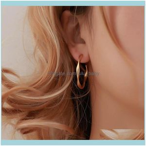 Jewelrymatte Gold Open Twisted Hoop Earrings For Women Geometric Circle Hoops Minimalist Metal Small & Hie Drop Delivery 2021 1Mrka