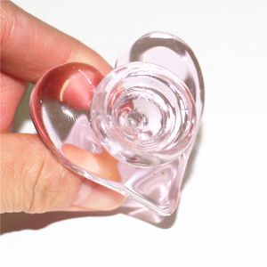 Tigela de vidro macho 14mm forma de coração 18mm bong tigelas de fumaça acessório para fumar tubos tubos de água de vidro