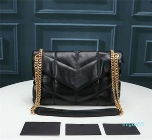 Lüks tasarımcı çanta Crossbody çanta hakiki deri büyük kapasiteli klasik moda retro zincir bir omuz