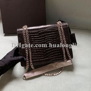 Leather Shoulder Handbag Woman Bag Women Purse Original box cross body messenger chain lady bags handbags designer alligator on Sale