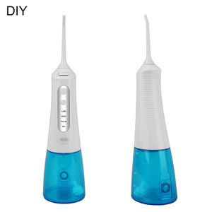 Oral Irrigator med DIY-läge Uppladdningsbar Vattenflossare för Braces Bridges Implantage Care IPX8 Vattentäta 2 Jet Tips