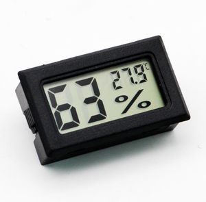 ブラック/ホワイトFY-11ミニデジタルLCD環境温度計湿度計湿度温度メーター室内冷蔵庫アイスボックスSN587