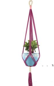 newGarden Supplies Macrame Plant Hangers Indoor Outdoor Hanging Planter Basket Jute Rope Flowerpot Novelty Home Decor EWD6445
