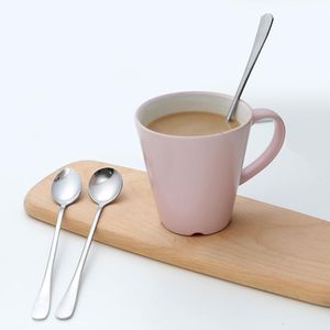 Spoons Types Stainless Steel Long Handled Coffee Scoop Ice Cream Dessert Teaspoon Drink Tableware For Picnic Kitchen Accessories