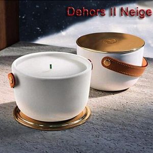 Новейшая ароматерапевтика духи свеча аромат 220 г Dehorsi ii neige / feuilles d'или / lle blanche / l'air du jardin с запечатанной подарочной коробкой