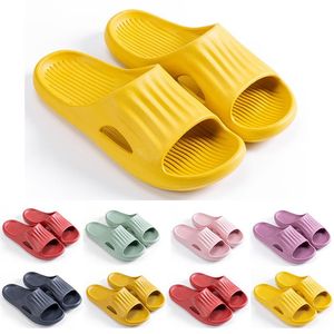 Strand sommar tofflor Slides skor Typ19 Kvinnor Sandal Plattform Sneaker Mens Kvinnor Röd Svart Vit Gul Slide Sandaler Trainer Utomhus Inomhus Slipper 36-45