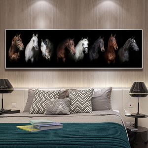 Fotos Modulares Pinturas de Cavalo Arte Da Parede Para Sala de Living Canvas Posters Animal Parede Decorativa Fotos Pôsteres Impressões Grande Tamanho