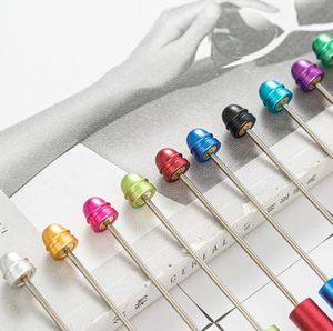 Twórczość Spersonalizowany Dodaj Paad Zroszony Pióro Kropla Głowy DIY Korekal Metal Ballpen Handcraft Kształt Kształt Kształt Biżuteria Zdobione Pen GGA4638