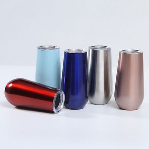 6oz Vaccum Insulated Wine Glasses Tumbler Stainless Steel Insulation Double Wall Durable Coffee Mug for Champaign Cocktail Beer Office use