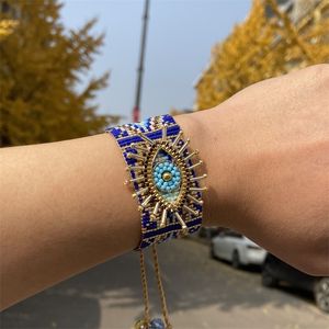 Uvas Miyuki Pulseira para Mulheres Turkish Lucky Mal Eye Bracelets Pulseras Mujer 2020 Femme Jewelry Mulher Handmade Loom Beads