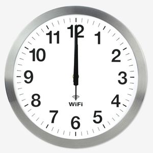 壁掛け時計現代のミニマリストリビングルームクォーツホームクロック20インチスマートWifi自動時間同期ネットワークミュート