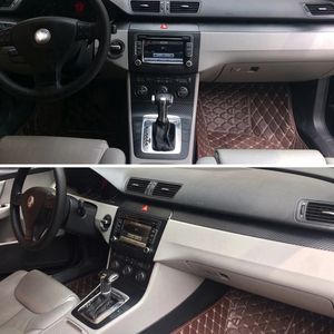 Araba-Styling 3D 5D Karbon Fiber Araba İç Mekan Konsolu Renk Değişimi Kalıp Yapıştırma Çıkartmaları VW Passat B6 2007-2011