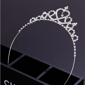 Nowy Design Piękne Błyszczące Kryształowe Headpieces Bridal Tiara Party Pagewanty Posrebrzane Korony Hairband Akcesoria ślubne