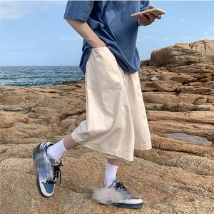 Mens Shorts Casual Oversize Fashion Male Solid Color Pants Haruku Streetwear Clothing