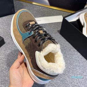 Wool Trainers for Women Mesh Sneakres for Men Wedges Casual Shoes Winter Leisure Shoes Designer Shoes Luxury Brand Couple Shoe