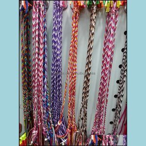 Länk, Kedja Armband Smycken 120pcs / Lot Colorf Flätad Vänten Friendship Bracelet Wide Retro Handgjorda Nepal Geneva Brazilian Mticolor String