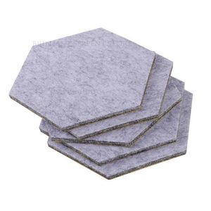 Wholesale tile wall board resale online - Wall Stickers Felt Cork Board Tile Bulletin Hexagon Square Round Pin Self Adhesive Po Memo Display Mat Picture
