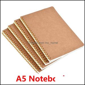 Notepads Notes & Office School Supplies Business Industrial 2021 Notepad Promotion A5 Kraft Paper Er Diary Dot Matrix Grid Coil Notebook Off