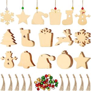 2021 Nowe ozdoby świąteczne drewniane karty kreatywne rzemiosło ręcznie pisanie dekoracje domowe DIY rekwizyty akcesoria drzewa wisiorki