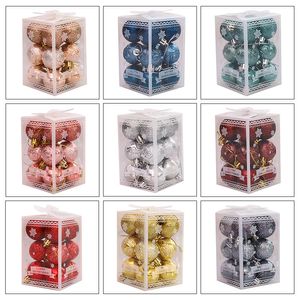 4cm x 12 Pieces per Box Christmas Tree Decorations Indoor Decor Colorful Plated Balls Ornaments In 6 Colors BS00008