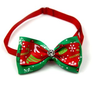 Christmas Pet Bow Tie Pets Dog Cat Reflective Anti-lost Collar Xmas Snowflake Puppy Collars Adjustable Length Dogs Apparel BH5416 WLY