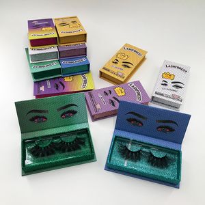 25mm Mink False Lashes Strip Dramatic Eyelashes Lashforest Lash Boxes Custom Private Label Packaging 10Pcs Cosmetic Tools