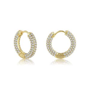 Hoop huggie guldpläterade hoops örhängen runt stor örhänge 2021 mode smycken öron ringar för tjejer öron set pendientes piercingar